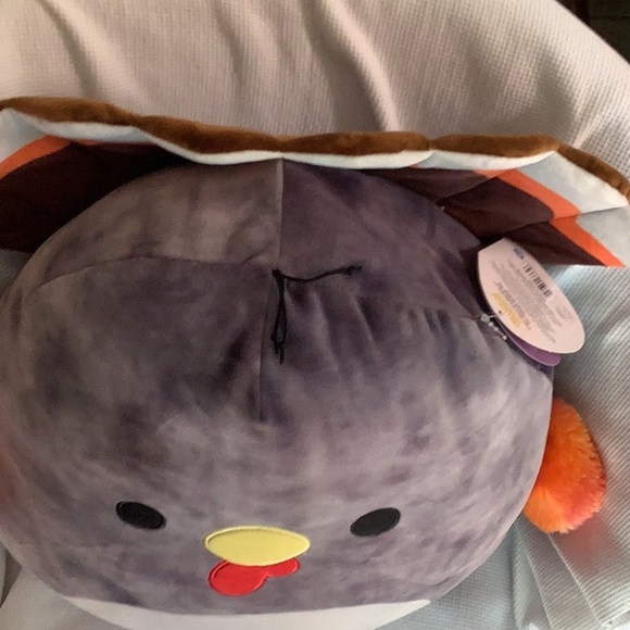 KELLYTOY SQUISHMALLOWS Gray 16” Terry Turkey Plush 2021 Thanksgiving OS - Picture 5 of 13